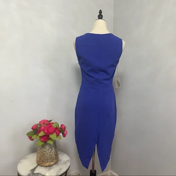 # Forever 21 Contemporary Asymmetrical Sleeveless Blue Short Dress New With Tag - Picture 6 of 15